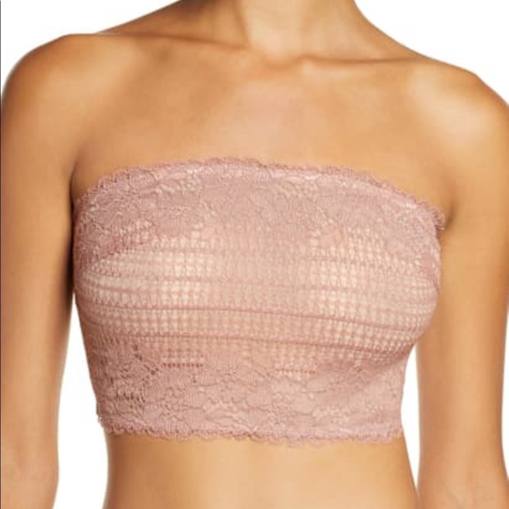 NWT $38 Free People Camila Bandeau Vintage Rose